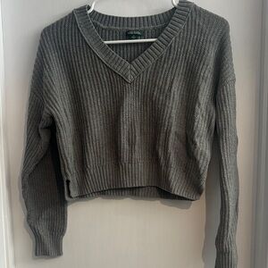 Wild Fable Charcoal V-Neck Sweater